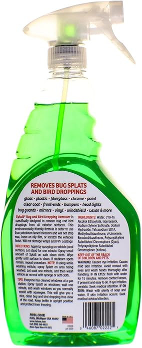 Rislone Splatt Bug and Bird Dropping Remover, 32 Fl Oz, (Pack of 1)