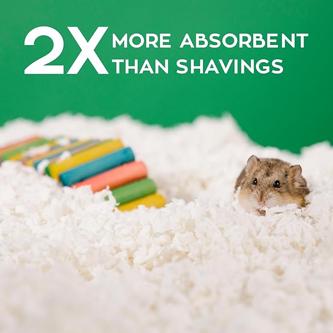 carefresh 99% Dust-Free White and Natural Paper Small Pet Bedding with Odor Control, 110 L (Pack of 2)