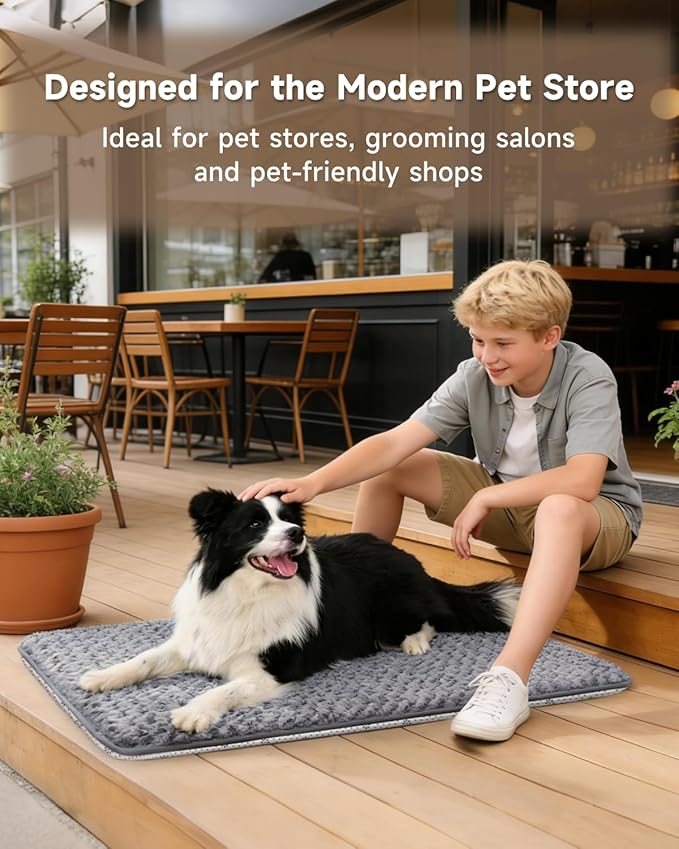 XXL Dog Bed for Crate High Resilience Foam Crate Pad Mat for Large Dogs Washable Anti-Slip,47" x 29",Dark Gray