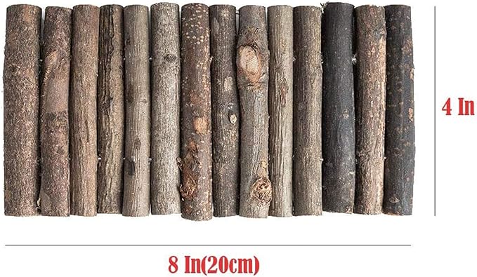 Hamster Bridge Rat Ladder Wooden Bridge Toy for Small Animals Cage Wood Ladder Natural Hideout for Guinea Pig Chinchilla Ferret Reptile (Pack of 4) (4ladder)