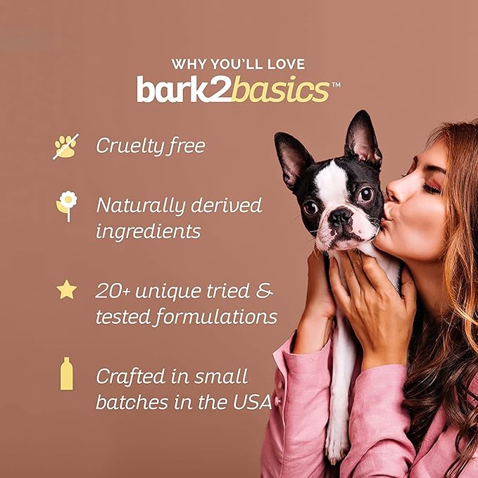 Bark2Basics Re-Moisture Dog Conditioner, 16 oz - Aloe Vera Infused, Adds Moisture, Hydrates Dry Itchy Skin, Sensitive Skin or Allergies, Professional, Aids in DeShedding