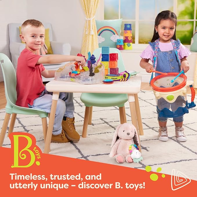 B. toys – Happy Hues – 12-Inch Plush Hippo – Stuffed Animal – Soft & Gray Hippopotamus Toy – Washable Toys for Baby, Toddler, Kids – Happy Hues – Gerry Grey Hippo – 0+ Months