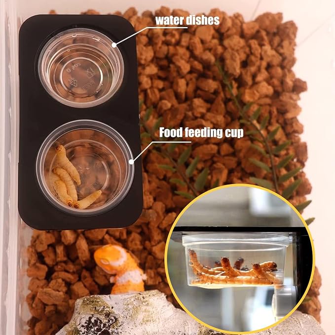0.5oz Crested Gecko Food and Water Feeding Cups, Reptile Feeder Bowls, Plastic Replacement Food Dish for Lizard and Other Small Pet Ledge Accessories (500 pcs)