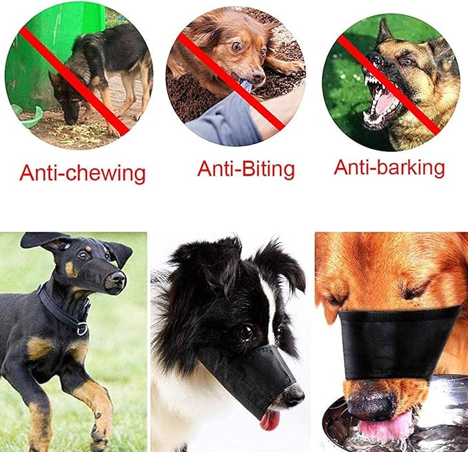 Dog Muzzles Suit, 7 PCS Adjustable Breathable Safety Small Medium Large Extra Dog Muzzles for Anti-Biting Anti-Barking Anti-Chewing Safety Protection (Pink)