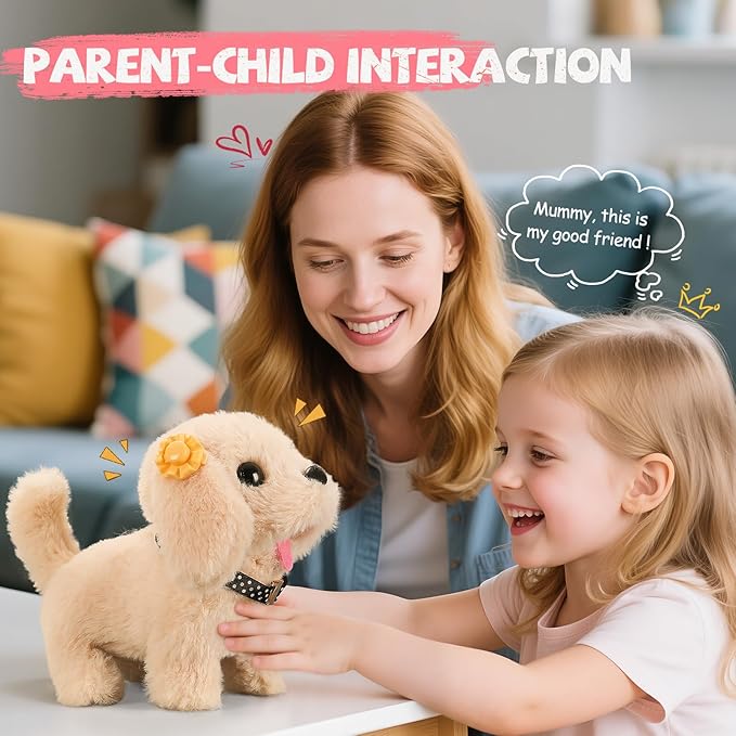 Vanvimen 16 Pcs Robot Dog Toys for Girls, Toys for 3 4 5 6 7 8 Year Old Girls Kids Boys, Realistic Robot Puppy Toy for 5-7 6-8, Ideas Birthday Gifts for Girl 3 4 5 6 Year Old