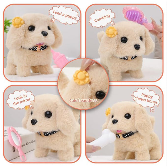 Vanvimen 16 Pcs Robot Dog Toys for Girls, Toys for 3 4 5 6 7 8 Year Old Girls Kids Boys, Realistic Robot Puppy Toy for 5-7 6-8, Ideas Birthday Gifts for Girl 3 4 5 6 Year Old
