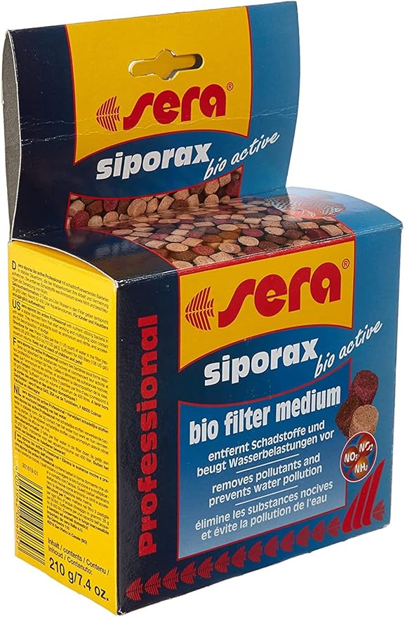 sera Siporax Bio Active Professional 210 G, 7.4 oz Aquarium Filter Accessories, Brown (8485)