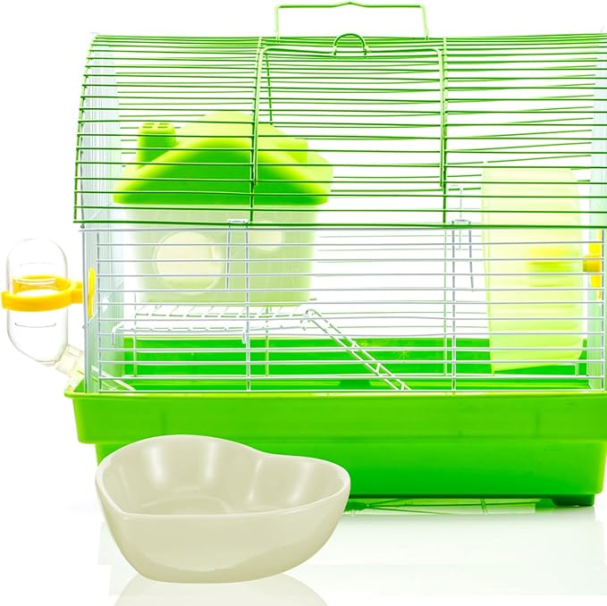 UKCOCO Ceramic Heart-Shaped Hamster Bowl Non-Spill Pet Food Dish for Animals for Chinchillas and Mice and Ceramic Design for Dry and Fresh Food