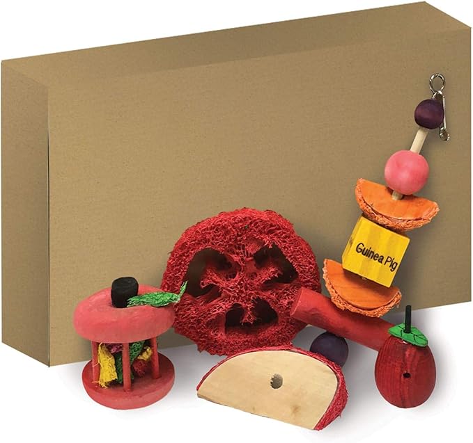Kaytee Chew & Treat Toy Box for Pet Rabbits, Guinea Pigs, Hamsters, and Gerbils