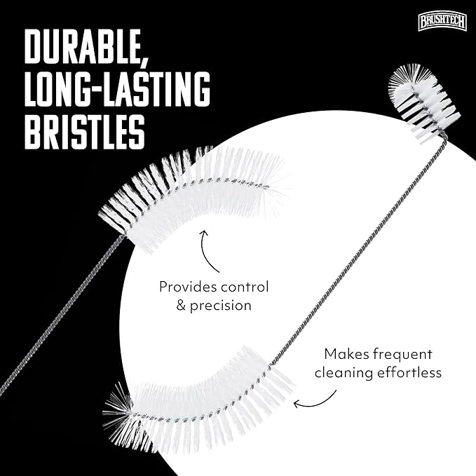 Brushtech, Backyard Bird Care Collection, Two-in-One Hummingbird Feeder Cleaning Brush - Dual-Head Design, Bottle & Socket Scrubber for Hummingbird Health - 14” Nylon Bristles, USA Made