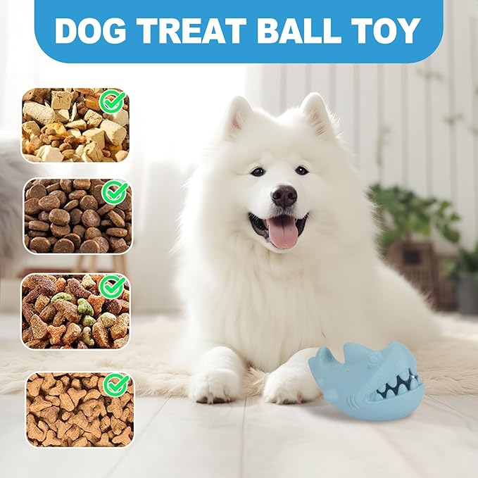Durable Natural Rubber Dog Chew Toys for Aggressive Chewers, Treat Dispensing Dog Toys, Interactive Enrichment Toy to Keep Dogs Busy, Mental Stimulation, Clean Teeth