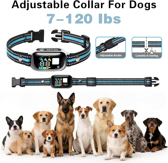 2-in-1 Dog Shock & Bark Collar Combo - New Updated Automatic Bark Collar & 3300Ft IPX7 Waterproof Remote Dog Training Collar with 3 Training Modes for All Breeds,Size,FlashLight & Security Lock