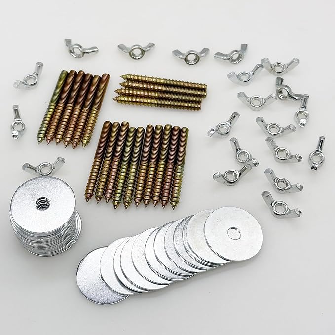 Bird Cage Screws, Bird Perch Screws, Nuts and Make Bird Perches, Stand Platform Accessories for Fixing Pet Cage, Playground Perch, Food Feeder (20, 5cm(1.9inch))