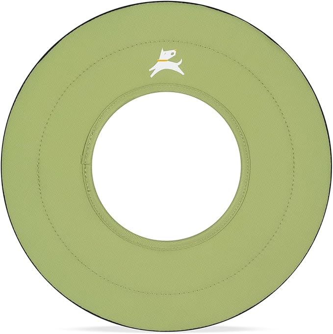 OllyDog Mini Super Flyer, Floating Dog Disc for Water Play – Soft Durable Dog Fetch Toy, Eco-Friendly Recycled Material, Gentle on Teeth, Lightweight Flying Disc for Medium, Small Dogs (Palm, 9")
