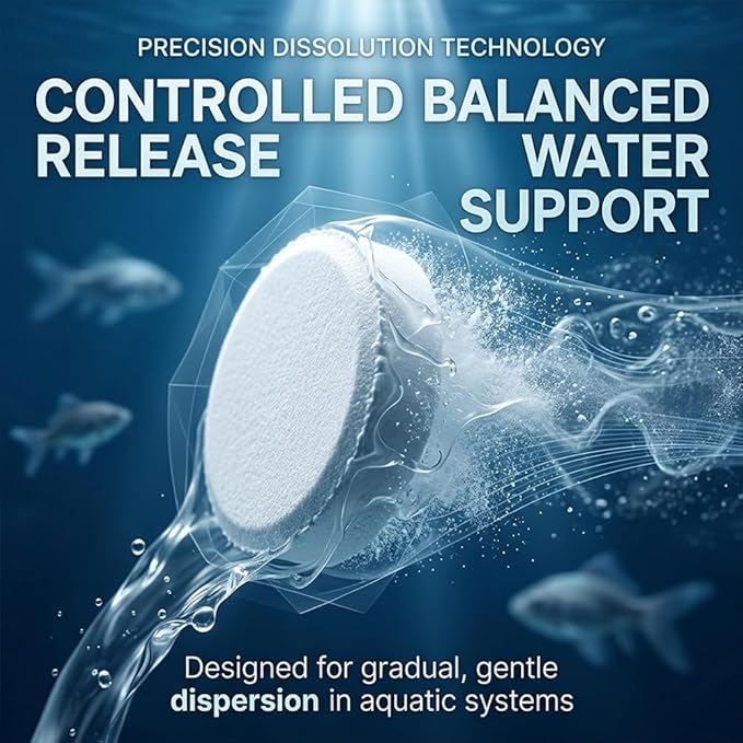 Powerful Aquarium Water Purification Tablet, Water Purification Tablets for Fish Tank, Efficient Clear Turbidity & Improve Water Quality, New Year's Gift for Aquarium Enthusiasts (9pcs)
