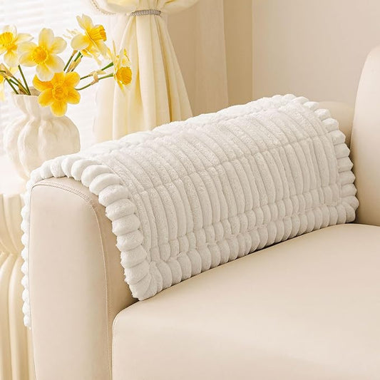 Smiry Couch Cover for Dogs, Non Slip Washable Sofa Protector for Pets, Soft Furniture Cover for Pet, Stylish Sofa Covers, Cozy Protect Against Fur, Dirt & Everyday Messes (White, 27.6" x 27.6")