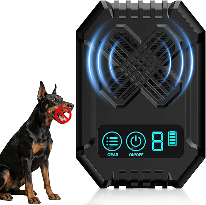 Anti Barking Devices, Ultrasonic Dog Bark, Dog Bark Deterrent Device 3 Adjustable Modes - Rechargeable Long Range 50FT
