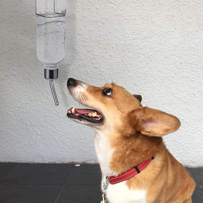 balacoo Hanging Automatic Water Dispenser for Small Animals Portable Pet Water Bottle Feeder for Rabbit Cat Bird Cage Travel Use L Size