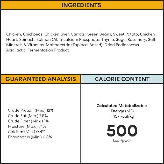 The Pets Table Human-Grade Chicken Casserole Fresh Dog Food, Dog Food Topper or Complete Meal, 6 Count of 16-oz Pouches, 5.9lbs