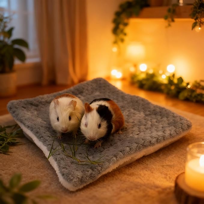 Ferret Hammock - Cave Tunnel Mat Warm Plush Bed, Small Animal Nest | for Sugar Glider Ferret Hamster Sleeping Resting Hiding Playing Climbing Winter