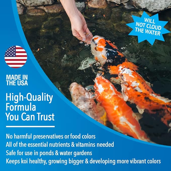 MICROBE-LIFT MLLSSLG Summer Staple Floating Fish Food Pellets for Ponds, Water Gardens, and Fountains, for Live Goldfish and Koi, 4.75 Pounds