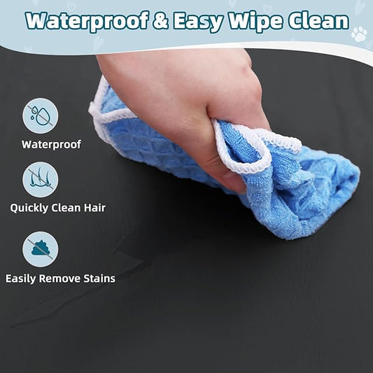 Extra Large Dog Crate Pad Bed, Waterproof Pet Bed for Large Dogs, Outdoor Pet Bed with High Resilience Foam,Wipe Clean & Easy Rinse, Anti Slip 48 inch Black