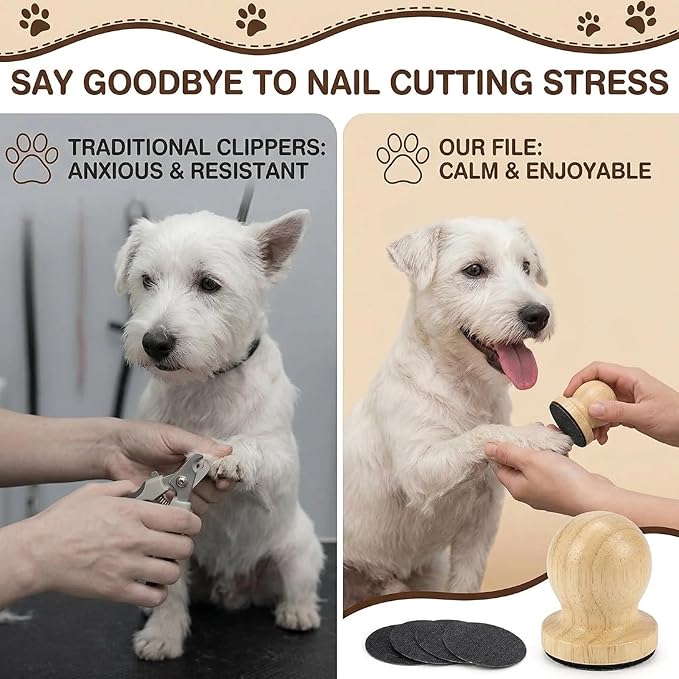 7 Pcs Dog Nail File,Dog Nail File Board,with 6 Pcs Replaceable Sandpape,for Dogs and Cats Grooming Tool