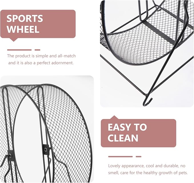 Hamster Cages Hamster Running Exercise Wheel- Silent Guinea Pig Exercise Wheel with Rack Small Animals Running Wheel Toys for Hamsters, Hedgehogs, Rats Hamster Cage
