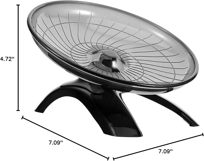 Silent Hamster Running Wheel for Small Pets Flat Sports for Hamsters Hedgehogs Gerbils Chinchillas Quiet Exercise Wheel Suitable for Squirrels and Mice Black