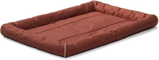 MidWest Homes for Pets Large QuietTime MAXX Ultra-Rugged Dog Bed, Water & Odor Resistant, Bolstered Edge, Non-Slip Bottom, Fits 42-inch Crates, Brick