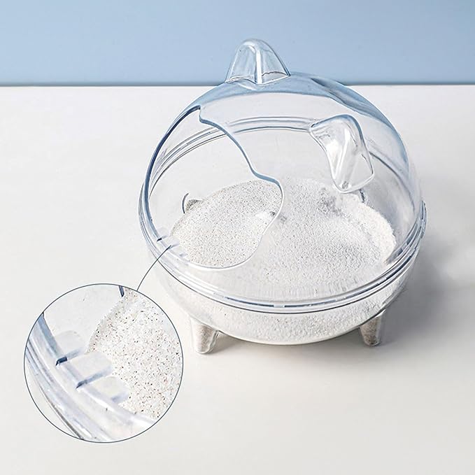 Clear Hamster Sand Bath Container Wear Resistant Spacious Pet Hamster Provide Comfortable to Gerbils and Hamster