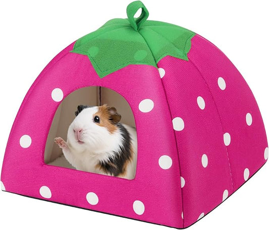 Guinea Pig Hideout Warm Fleece Small Animal Bed Washable Pet Cushion Winter Warm Sleeping Nest for Hamster Rabbit Chinchilla