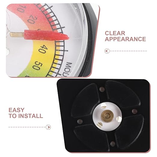 GANAZONO 2pcs Round Humidity Gauge for Reptile and Lizard Enclosure, Accurate Terrarium Control with Quick Response Reading, Waterproof Humidity Meter for Glass Tank and Habitat Monitoring