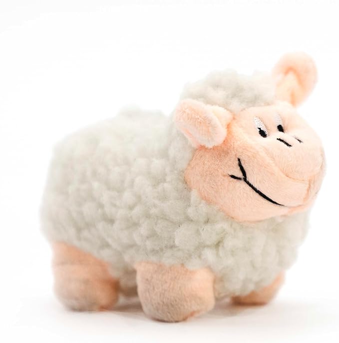 Jeffers Pet Plush Dog Toy with Squeaker, Lamb 5" - Soft Plush Fleece Stuffed Lamb with Built-in Squeaker Interactive Cuddle Plush Pet Toy for Dogs Small Medium Breeds, Lightweight, Machine Washable
