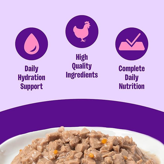 Wellness Complete Health Gravies Adult Canned Wet Cat Food, Natural, Protein Rich, Grain Free, Chicken and Tuna Dinner Recipe, 3 oz, Pack of 12 Cans