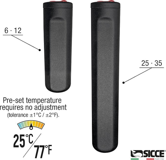 Sicce 22W Jolly Preset Small Submersible Aquarium Heater, Constant Temperature, Betta Fish Tank Heater Set to 77℉ for 1-7 Gallons Freshwater & Saltwater Tanks