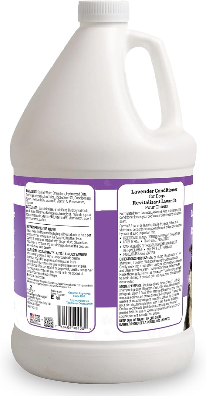 Espree Calming Lavender Dog Conditioner, Soothing Pet Conditioner with Lavender & Chamomile for Stress Relief, Moisturizing & Conditioning, Ideal for Dogs with Sensitive Skin, Fresh Scent, Gallon