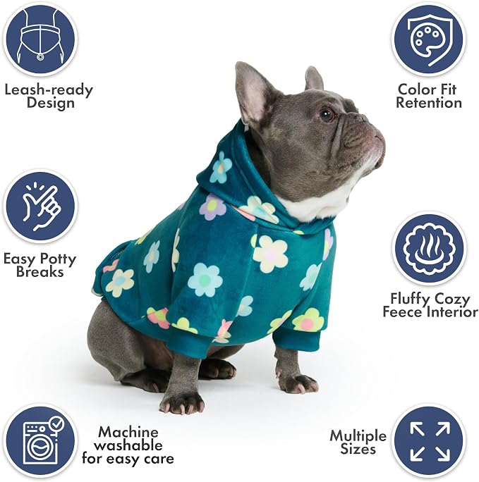 Spark Paws Dog Hoodie – Premium Dog Sweater for Small, Medium, and Large Dogs | Warm Outfits for French Bulldogs, Pitbull, Puppy, Winter Jacket Alternative - Daisy - L