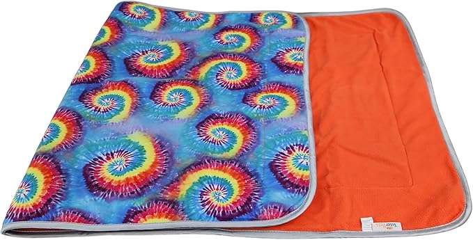 Tater Pets Guinea Pig Fleece Cage Liner - Tidy Mat - Lap Pad - Corner Pad - Absorbent - Machine Washable - for Guinea Pigs and Hedgehogs (Tie Dye, Midwest (Fits 24"x47" or 48"))