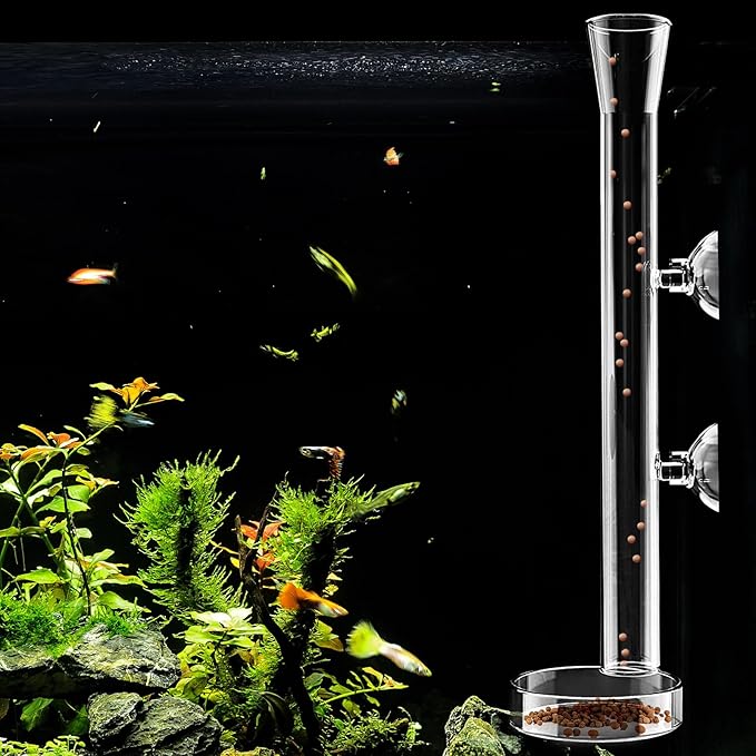 8 Pcs Shrimp Feeding Tube and Dish Fish Feeder Tube Tray for Plant Holder for Aquarium Fiberglass Fish Tank Feeding Tray (10inch)