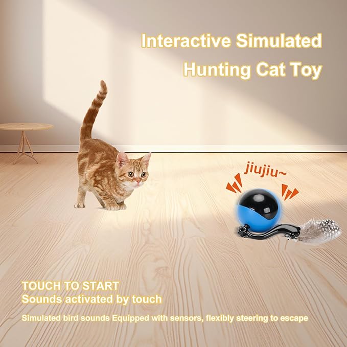 Cat Toy Mat with Moving Toy Under,Remote Control Hide and Seek Rechargeable,Interactive Cat toys Play Mat Rolling Ball Indoor Exercise for Bored and Overweight Cat and Small Dog Entertainment Pink