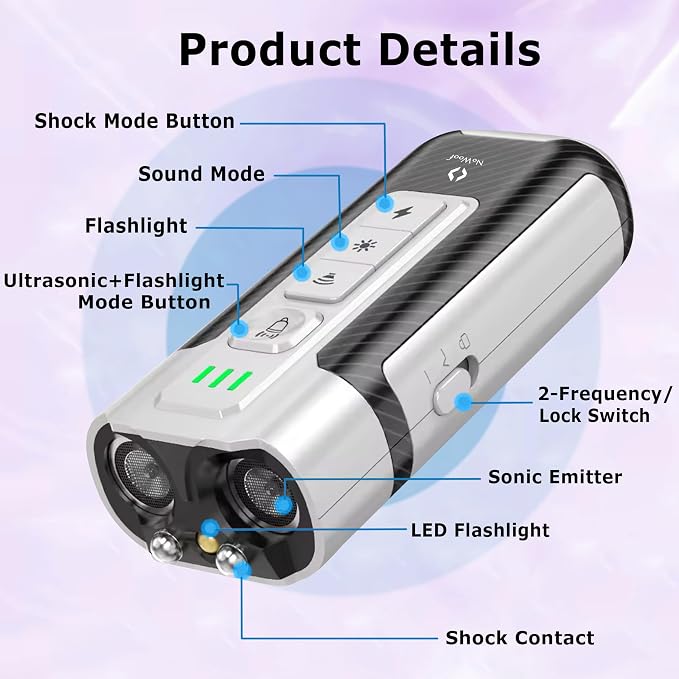 Upgraded 2025 Dog Bark Deterrent Device – Ultrasonic Anti Barking Device for Dogs with 4 Training Modes, 23FT Range, Safe & Humane Bark Control for Indoor & Outdoor Use.