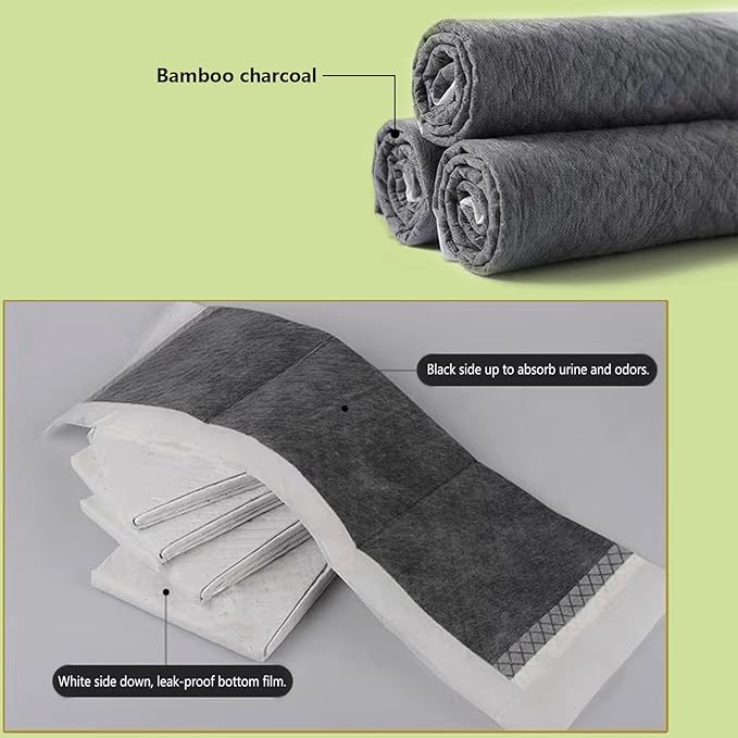 Rabbit Pee Pads, Pet Toilet/Potty Training Pads, 100PCS All Absorb & Odor Control Disposable Cage Liners with Quick-Dry Surface for Guinea Pigs Puppy Chinchillas Hamsters Ferrets Hedgehog Cat