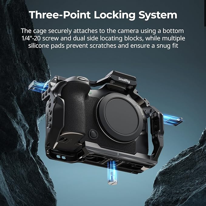 SmallRig Camera Cage for Canon R6 Mark III / R6 Mark II, Formfitting Video Making Rig, HawkLock Dual NATO Rails, Quick Release Plate for Arca, Compatible with DJI RS 3 / RS 3 Pro/RS 4 / RS 4 Pro-5954