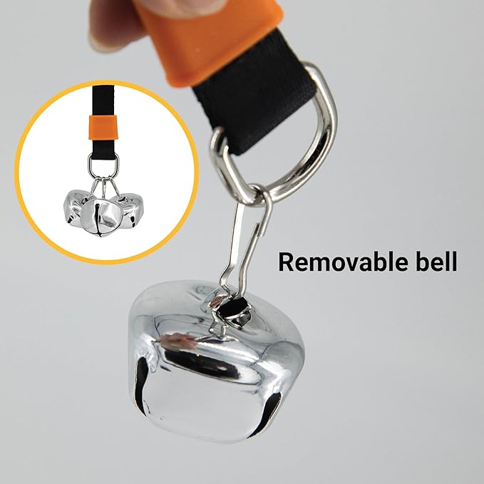 SVD.PET (2-Pack Puppy Bell Doorbells, Dog Bells for Potty Training, Attach to doorknob or Anywhere Near the Door, Length and Height Adjustable (Black)