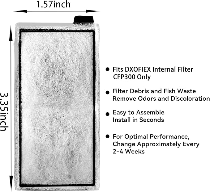 DXOPHIEX 8PCS Replacement Cartridge for Aquarium Internal Filter, Aquarium Filter Cartridge for Submersible Aquarium Filter CFP300