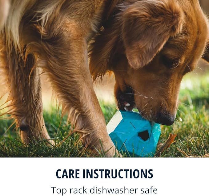 Ruffwear, Gnawt-a-Rock – Durable Interactive Dog Toy, Treat Dispensing, Made from Natural Latex Rubber, Perfect for Power Chewers, Salamander Orange