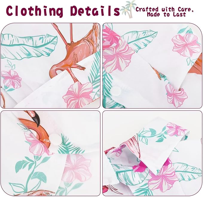 Hawaiian Dog Shirt – Lightweight and Breathable Summer T-Shirt with Tropical Prints, Fun Beach Outfit for Small, Medium, and Large Dogs, Perfect for Hot Days and Outdoor Vacation.Flamingo 4XL