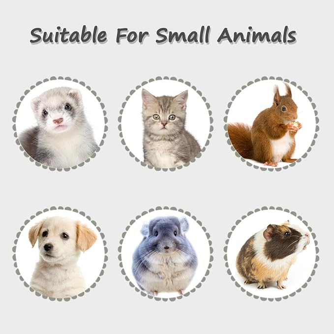 LOS ANDES 12oz No-Drip Water Bottle/Feeder for Guinea Pigs/Hamsters/Bunnies/Ferrets/Squirrel/Hedgehog/Other Small Pets, Cage Water Dispenser for Small Dogs/Cats, 355ml, Blue