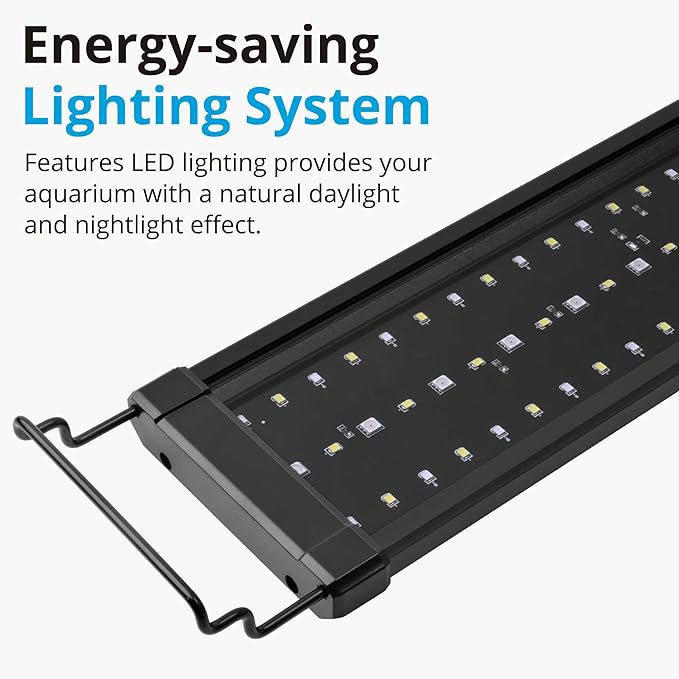 NICREW Saltwater Aquarium Light, Marine LED Fish Tank Light for Coral Reef Tanks, 2-Channel Timer Included, 30 to 36-Inch, 32-Watt